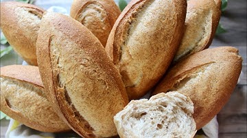 Whole Wheat Vietnamese Baguette (quick, easy)- Bánh Mì Việt Nam Bột Mì Nguyên Cám (nhanh, dễ, ngon)