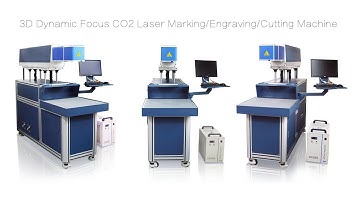 3D Dynamic Focus Laser Marking/Engraving/Cutting Machine with 200W high power CO2 RF laser tube