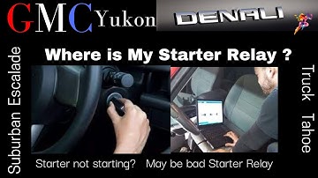 GMC Yukon | " Where is my Starter Relay " Starter won