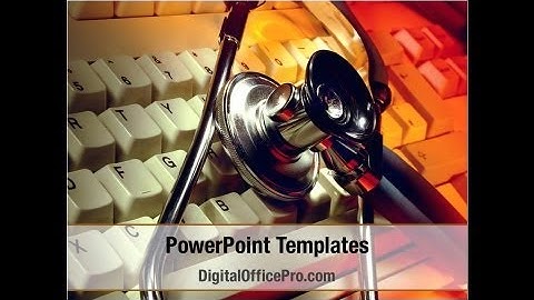 Medical Record In Electronic Form PowerPoint Template Backgrounds - DigitalOfficePro #05733