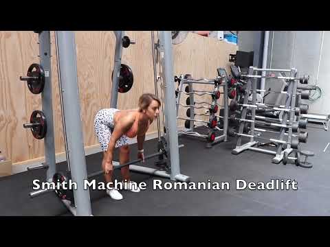 Smith machine romanian deadlift | exercise video | workout in gym |