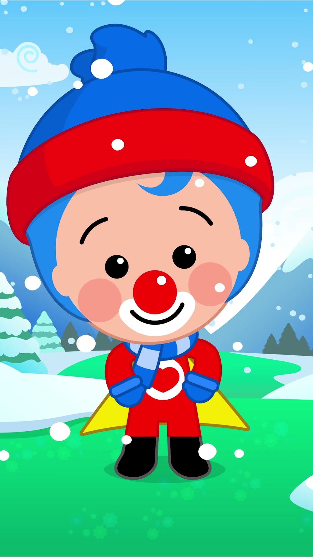 BRINCANDO NA NEVE ☃️ ❄️ #shorts #músicainfantil #umheróidocoração
