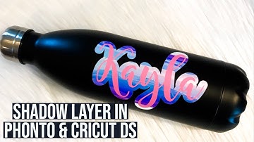 SHADOW LAYER/OFFSET USING PHONTO APP & CRICUT DESIGN SPACE | VINYL ON A TUMBLER