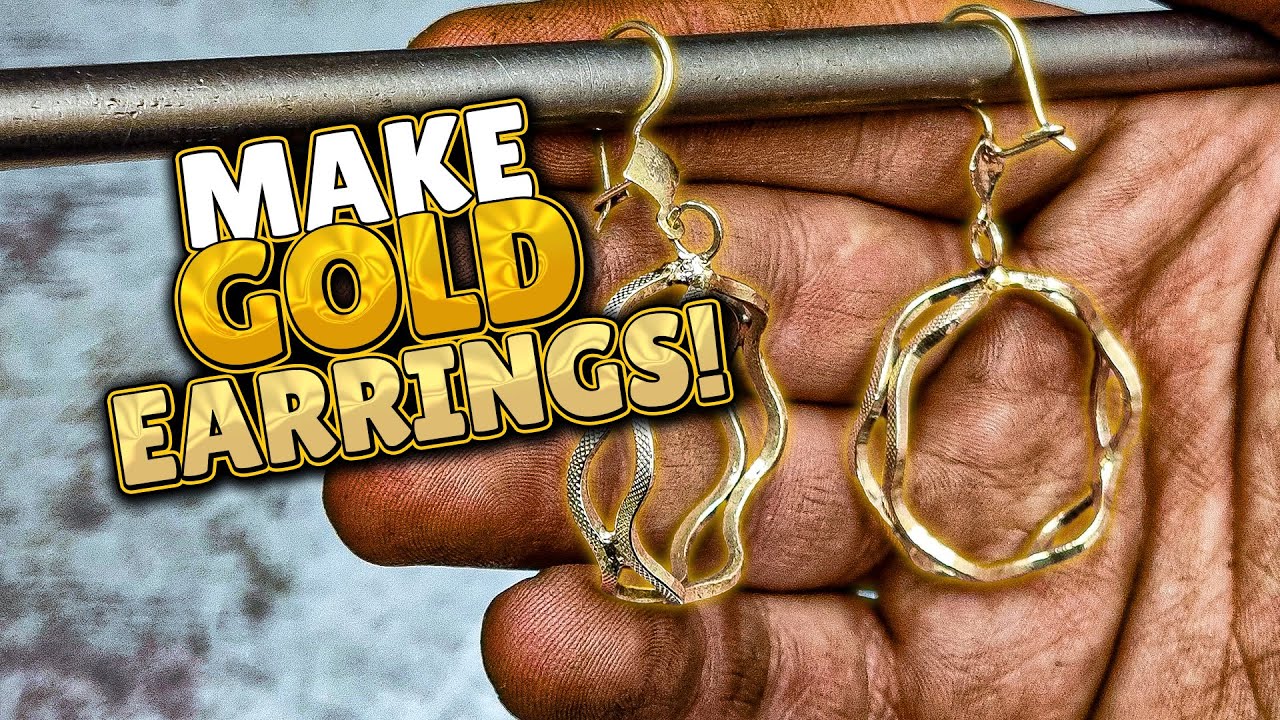 How to Make Stunning Gold Earrings from Scratch! | DIY Jewelry Tutorial