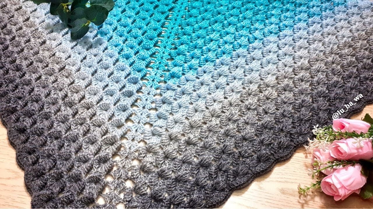 🦋 Шаль Крючком "Крылья Бабочки" из YarnArt Flowers Alpaca🦋 Один Узор💗 2 Варианта Шали . Туториал.