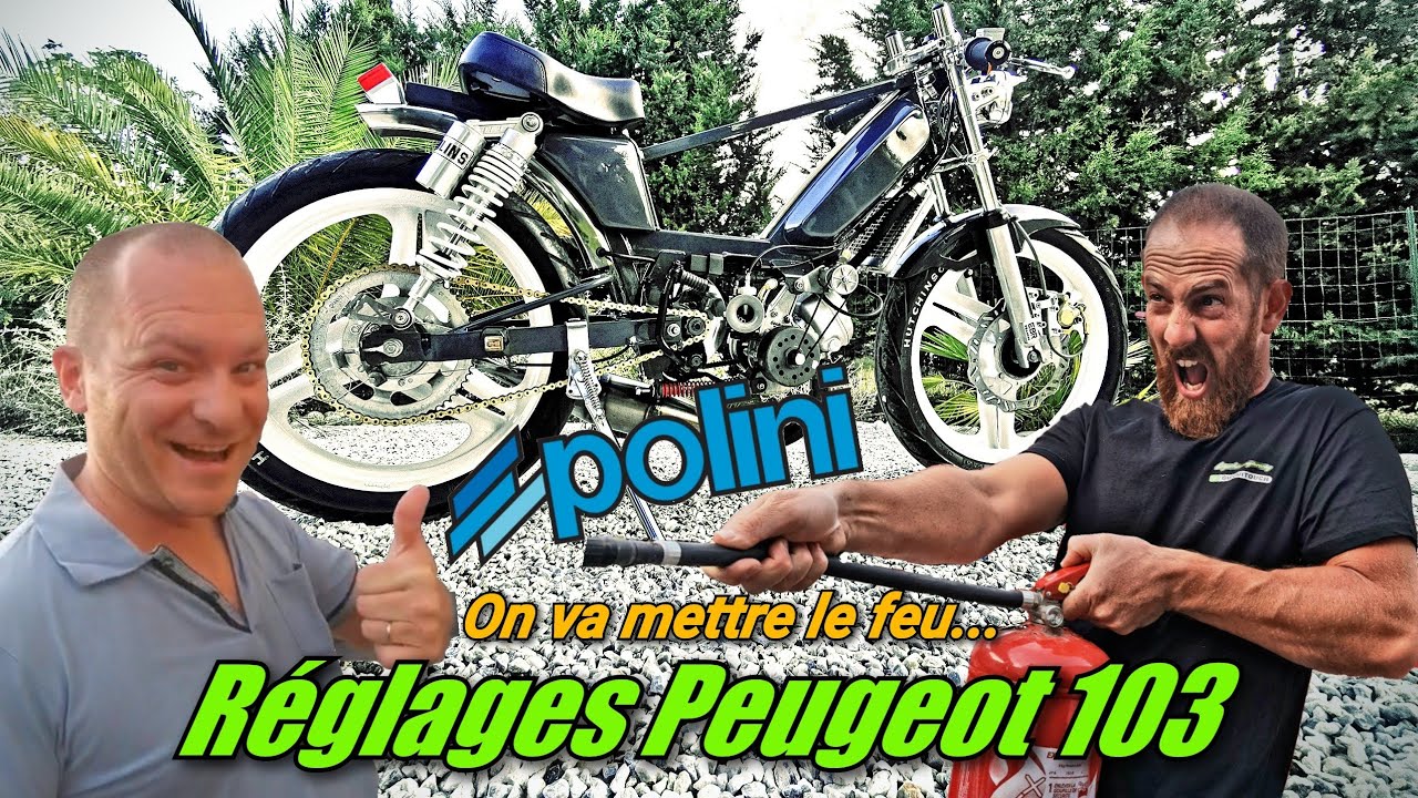 PEUGEOT 103 réglages full POLINI : on va mettre le feu...