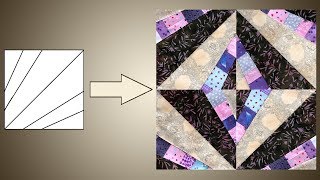 Пэчворк - шитье по бумаге. Простой блок из полос (Шаблон+эскизы) Пэчворк - шитье по бумаге. Простой блок из полос (Шаблон+эскизы)