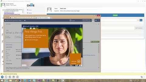 Chime for Lync - Integration with Microsoft Dynamics in the Context Window Extension