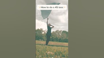 How to do a 45 toss in colorguard!
