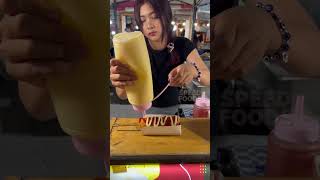 Corndog Hardworking Student Girl After Cl Making Corndog For Selling - Thai Street Food