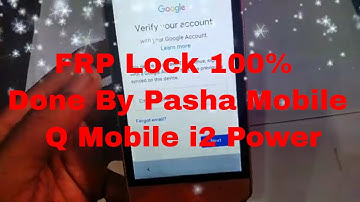Q Mobile i2 Power FRP Reset 100% Done By Pasha Mobile