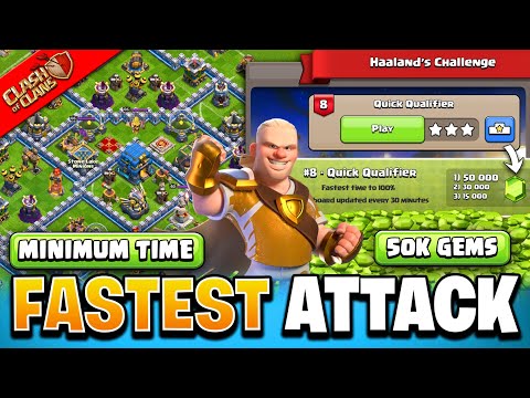 How to 3 Star in Minimum Time Haaland Challenge Quick Qualifier (Clash of Clans)