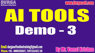 AI TOOLS tutorials || Demo - 3 || by Mr. Vamsi Krishna On 19-11-2025 @7:30PM (IST)