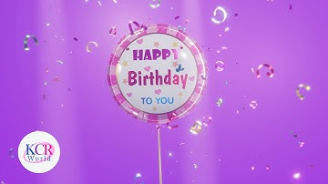 Blender 3D Animation of Swaying Balloon with Birthday Wishes in 4K 60fps