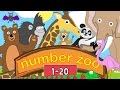 Learn to count to 20 with number zoo  toddler fun learning collection