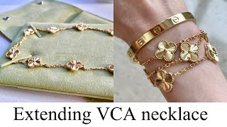 Extending Van Cleef &amp; Arpels Alhambra necklace