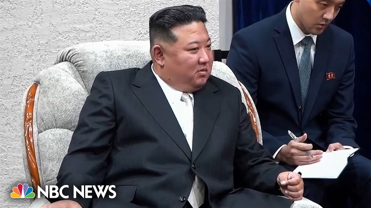 Video shows Kim Jong Un meeting with Russian officials