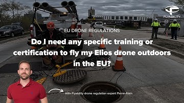 Do I need any specific training or certification to fly my Elios drone outdoors in the EU?