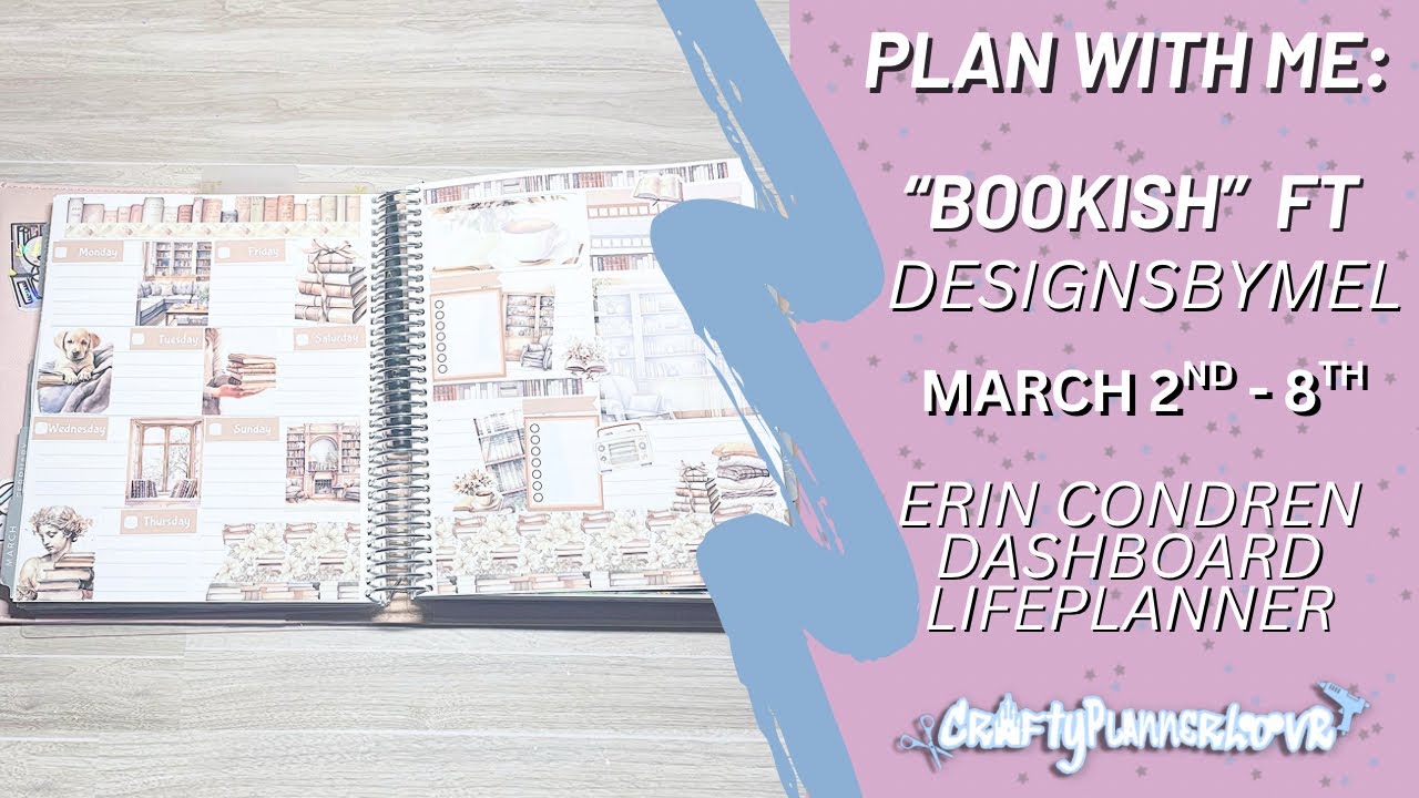 Plan with Me: “Bookish” (March 2nd-8th, 2026) // Erin Condren Dashboard 2026 Social Media Planner