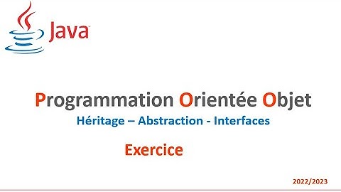 Java-Héritage- Exercice