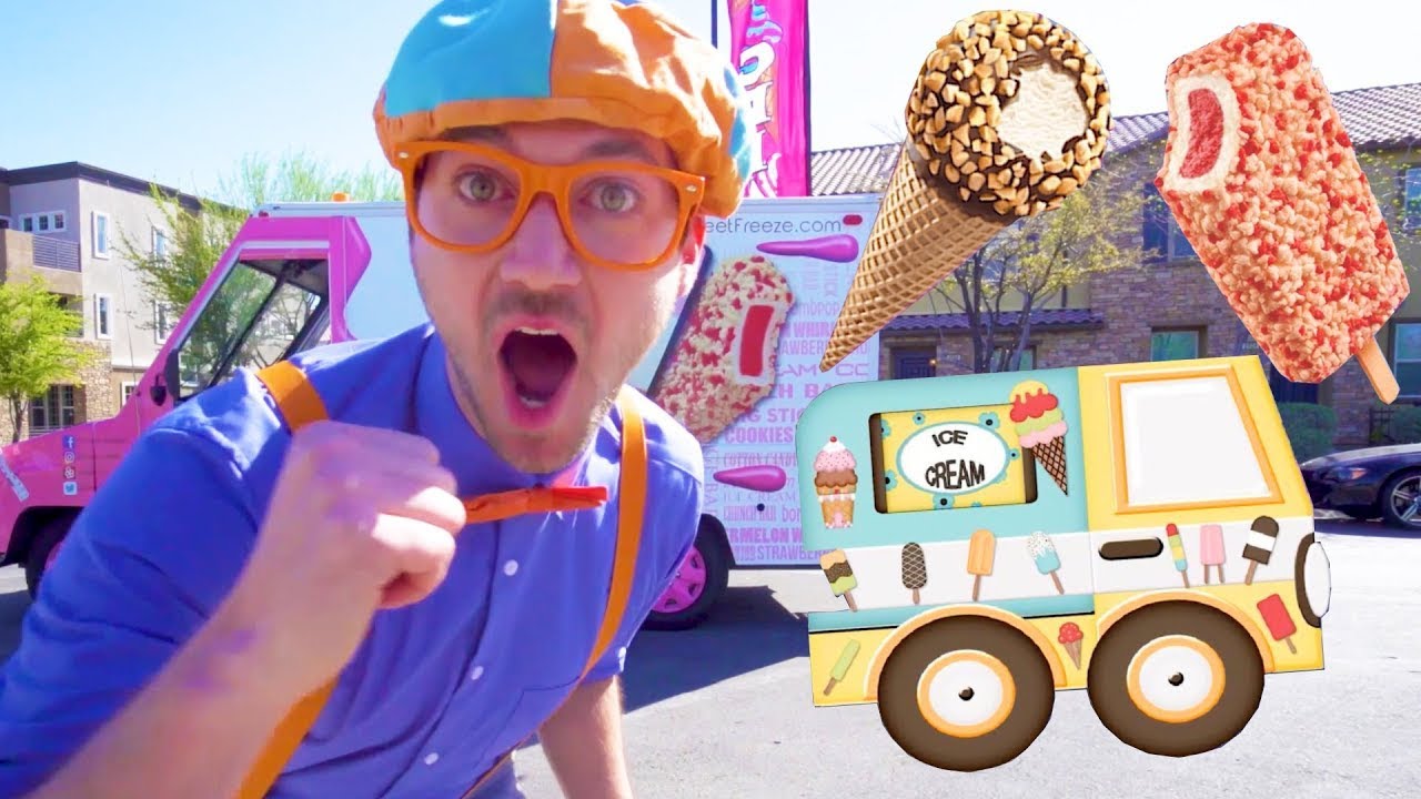 Blippi Explores an Ice Cream Truck Blippi Educational Videos for