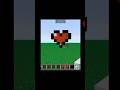 Minecraft Heart Pixel Art! 🧱 | Subscriber Request Video ✨ #CraftyPixelsArt (Personal touch ke liye)