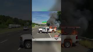 a battery exploded in the truck