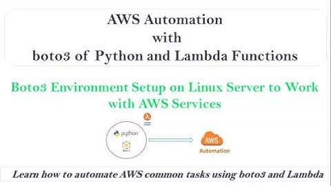 Boto3 Environment setup on Linux Server | AWS Automation Python boto3 API and Lambda Service