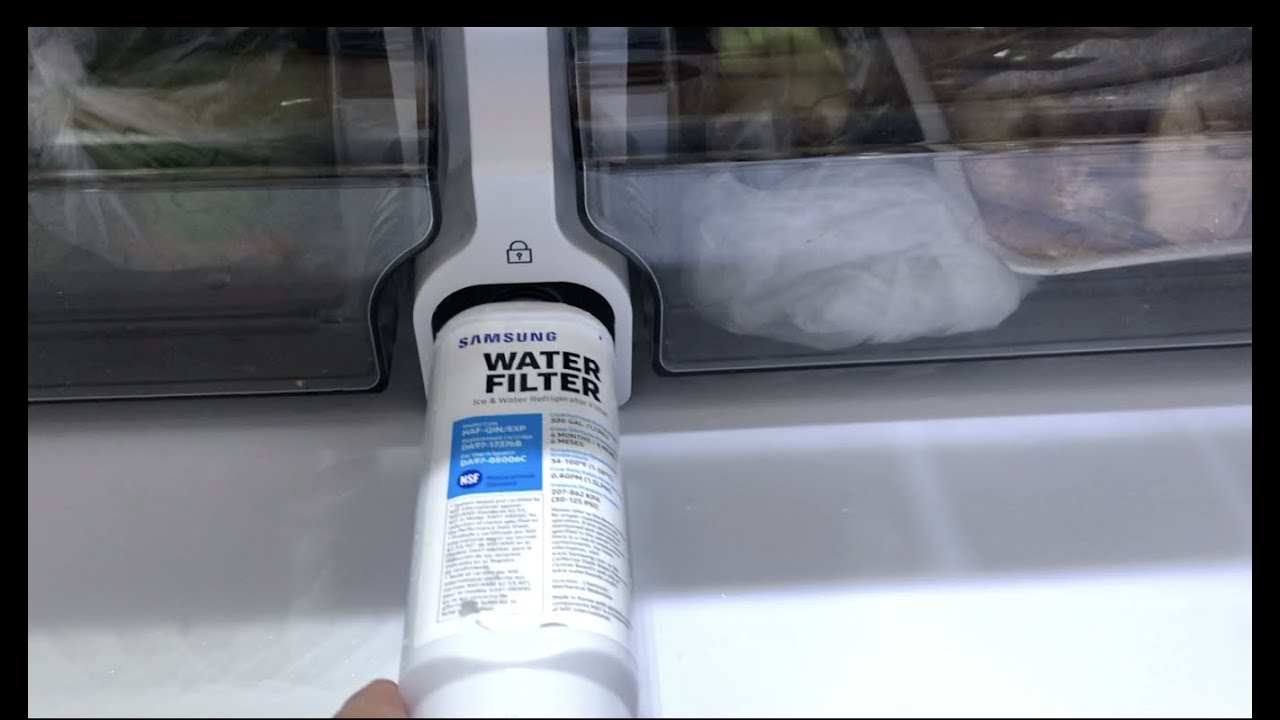 Changing The Water Filter Resetting Alarm On Samsung French Door Fridge Youtube
