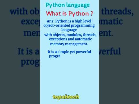 python  language?#topahtech #python#java#c#c++#Short #Shorts #python_language #what_is_python#viral