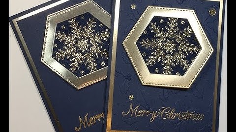 Navy Snowflake Christmas Card