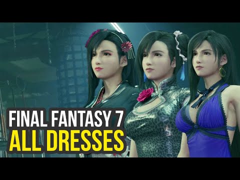 Final Fantasy 7 Remake All Dresses & How To Unlock Them (FF7 Remake All Dresses)