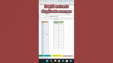 ✨ Extract UNIQUE Excel Values in 10 SECONDS! (No More Duplicates!) #UniqueFormula #excelmagic