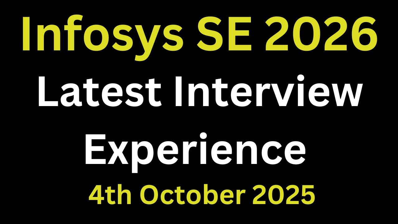 Infosys System Engineer Latest Interview Experience 2026 Batch ...
