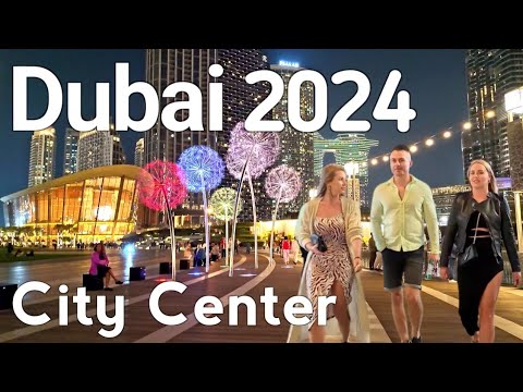 Dubai [4K] Amazing City Center, Burj Khalifa, Dubai Mall Walking Tour 2024 🇦🇪