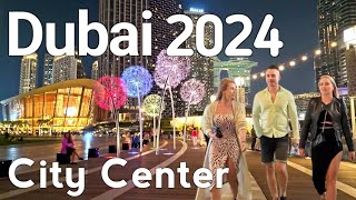 Dubai [4K] Amazing City Center, Burj Khalifa, Dubai Mall Walking Tour 2024