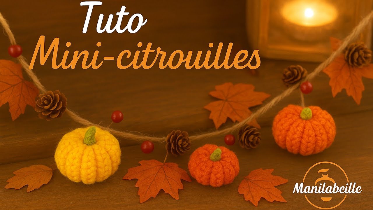 Citrouilles Décoratives Tricotées En Laine - Mini Décorations Automne, Halloween, Noël (9x6 Cm)