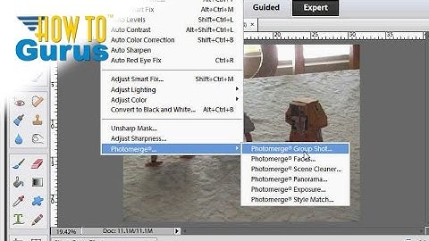 How to Blend Pictures with Photomerge in Adobe Photoshop Elements 15 14 13 12 11 Tutorial