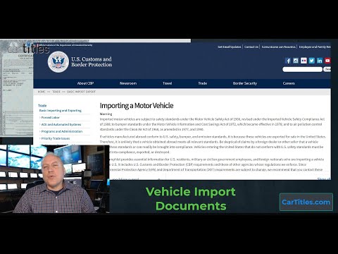 Import Documents For Vehicle Titling