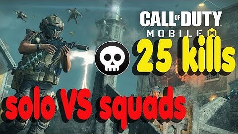 Solo Vs Squads Cod Mobile Alcatraz Gameplay - 25 kills