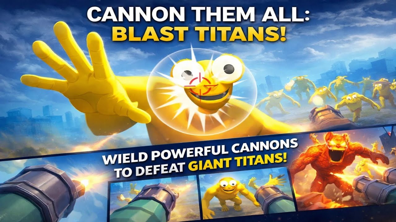 Cannon Them All: Blast Titans! 💥🖐️ | Satisfying Cannon Gameplay (Android)
