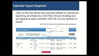 5  Exporting the Compliance Calendar