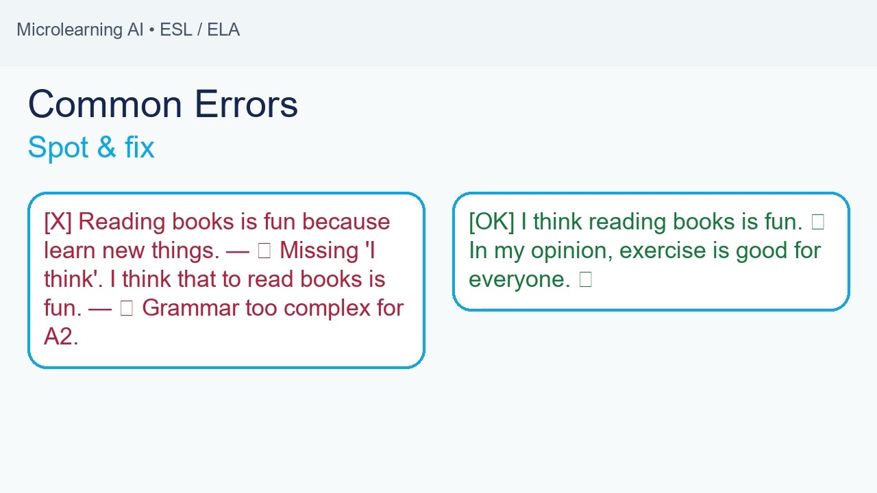 Writing opinion statements