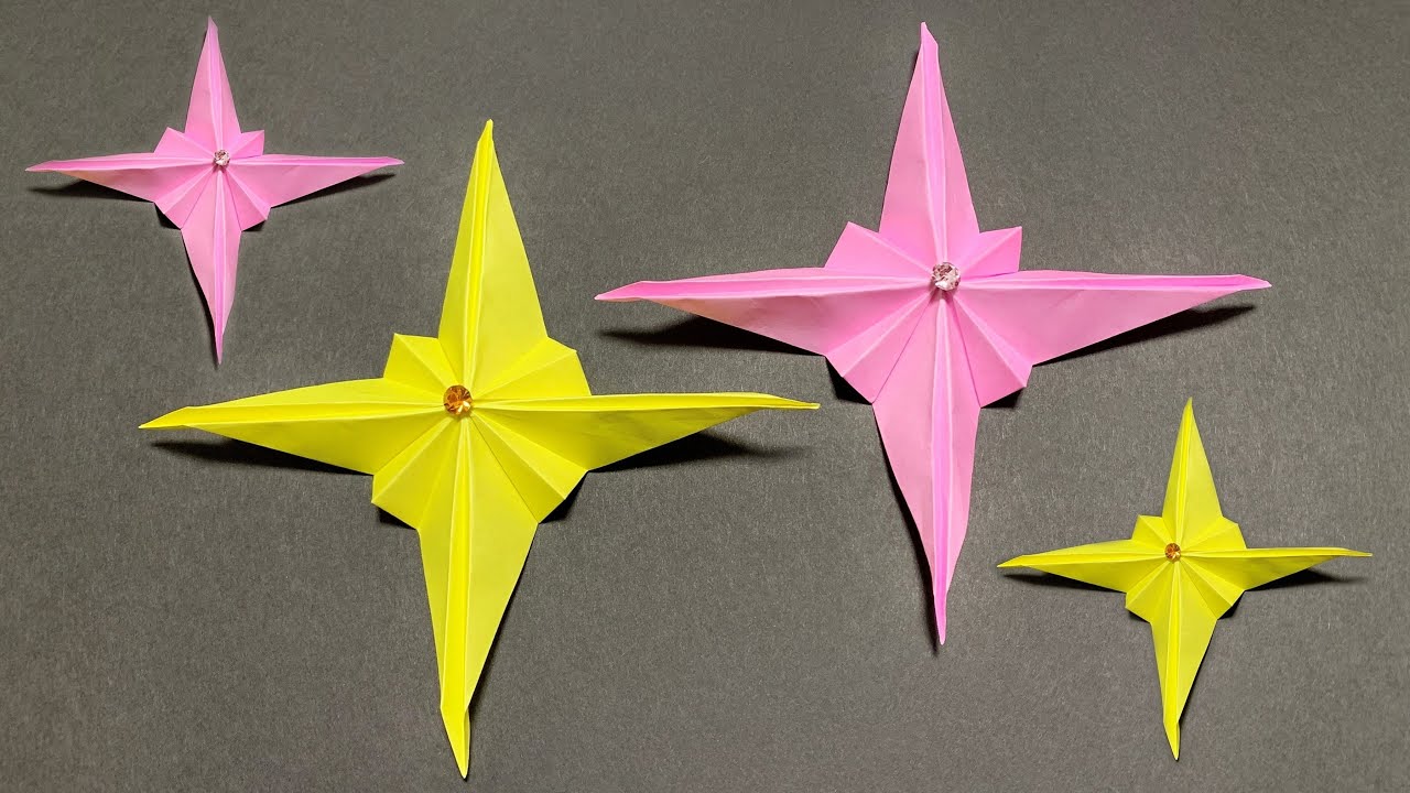 簡単折り紙】素敵な星の作り方✨How to make paper star#オーナメント