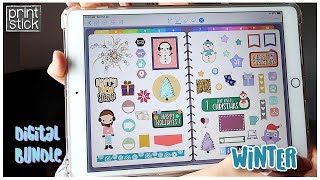Digital Sticker for GoodNotes and other apps | Print Stick's Winter Bundle screenshot 5
