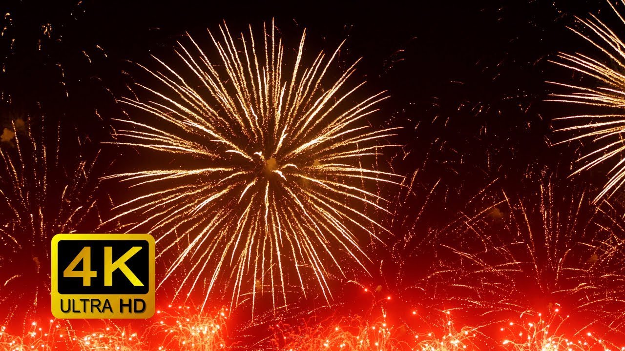 Colorful Firework With Sounds Screensaver 4k Ultrahd