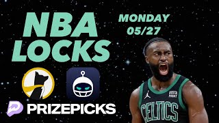 PRIZEPICKS NBA MONDAY 5/27/24 (INSANE RUN) FREE PICKS BEST PLAYER PROPS - PARLAY PROP BETS