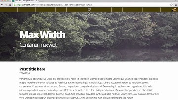 Tips & Tricks: How to set container maximum width