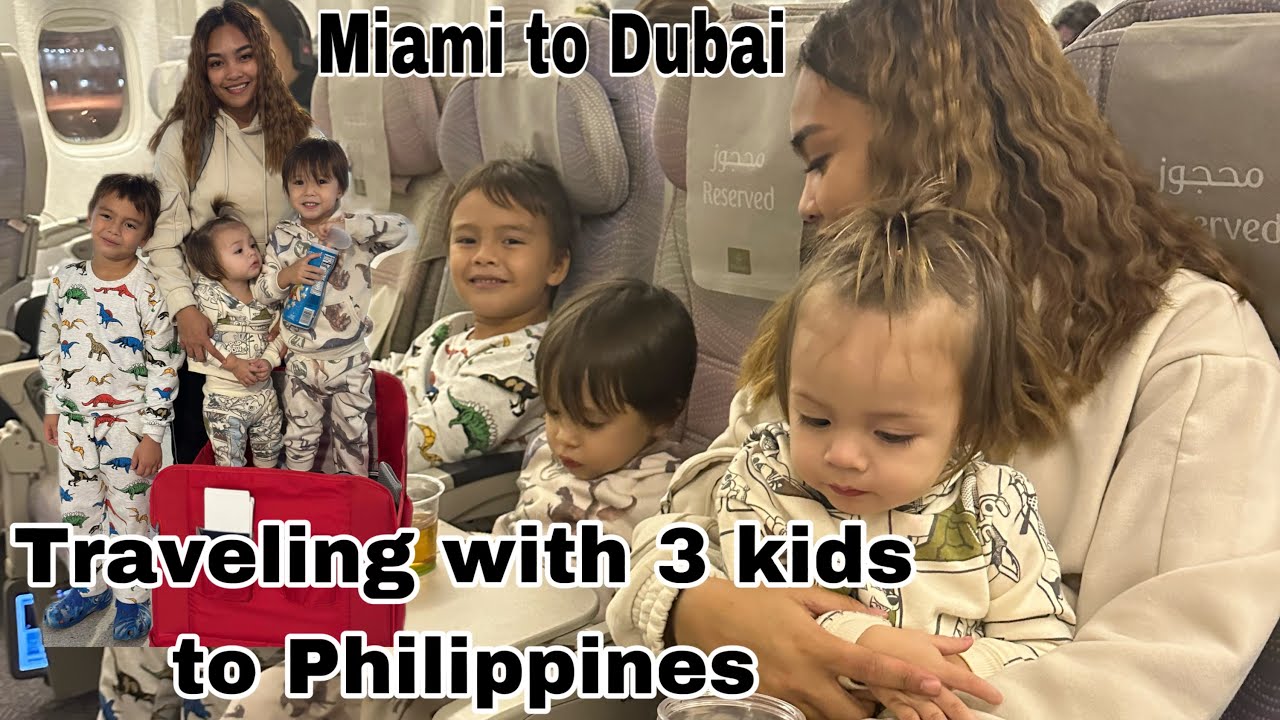 TRAVELING WITH 3 KIDS TO PHILIPPINES 🇵🇭 OUR 30hrs Duration Flight ☺️ PART 1