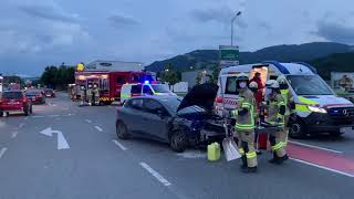 Zwei Verletzte bei Unfall in Dornbirn Wallenmahd